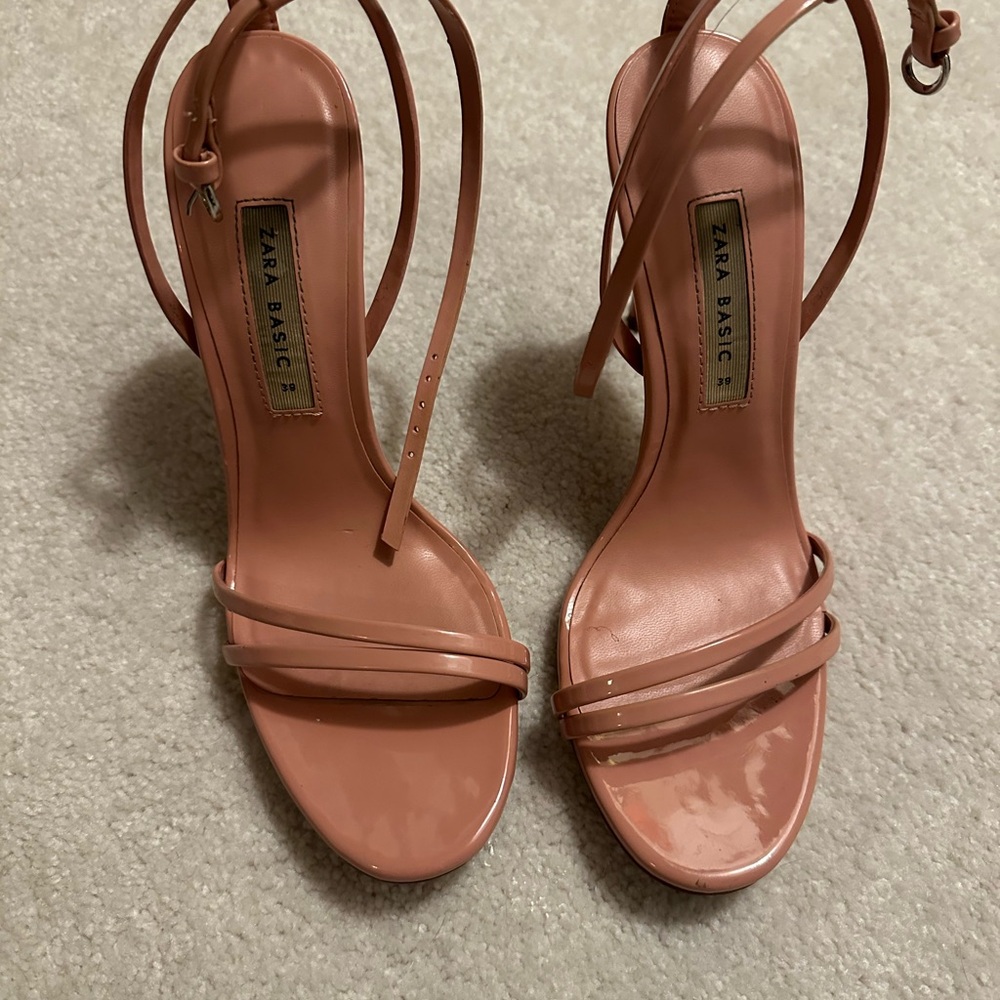 Zara Women's Blush Strappy Heels